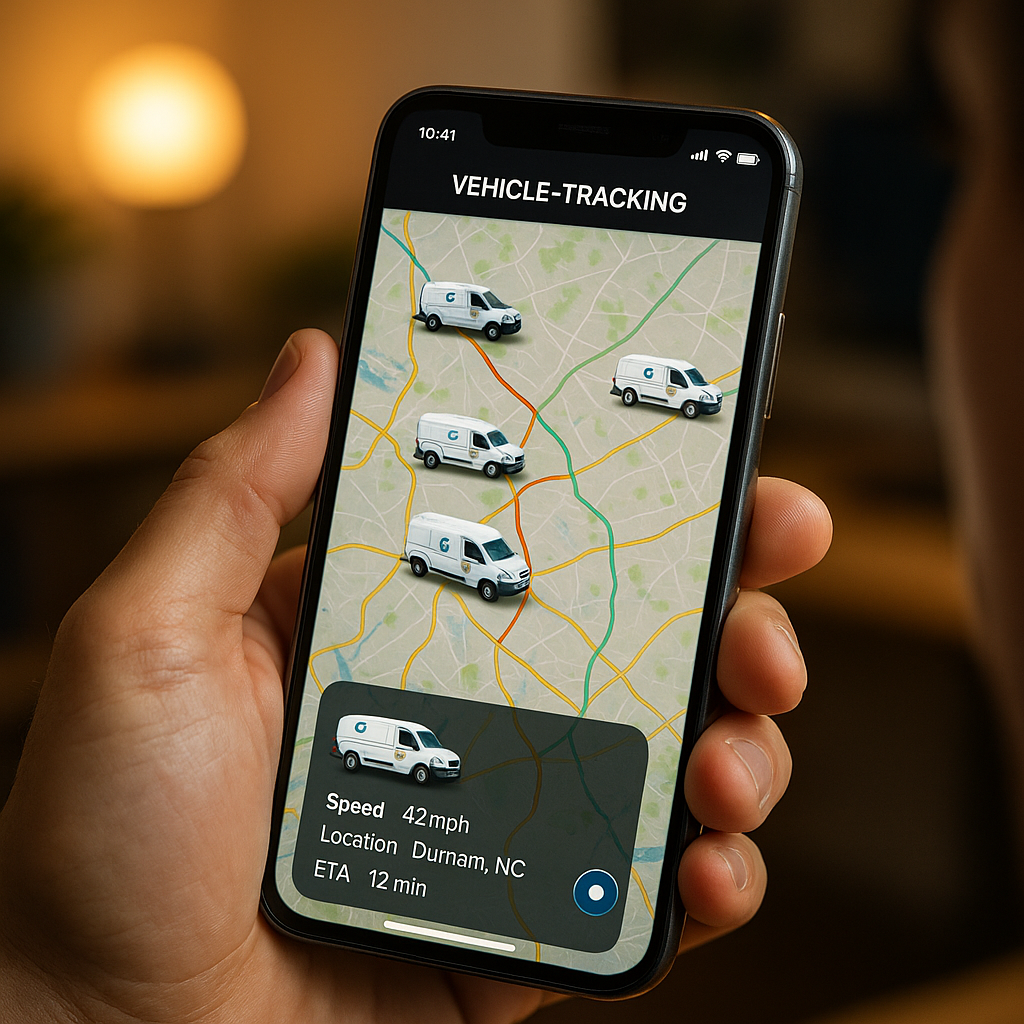 Van tracker and remote ignition example